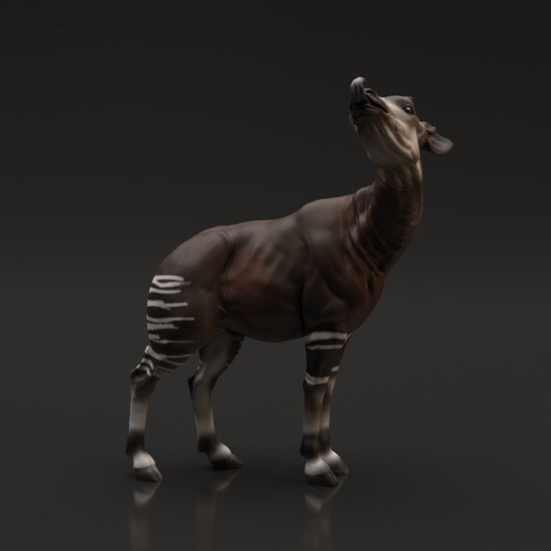 Okapi - UNPAINTED 3D Resin Figure - Animal Den Miniatures - Etsy