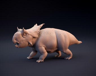Juvenile Diabloceratops - dinosaur baby- Dino and Dog Miniatures