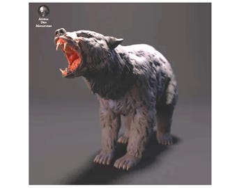 Black Bear Angry - UNPAINTED - Animal Den Miniatures