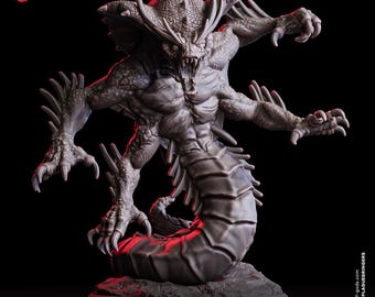 Serpentfolk Abomination - UNPAINTED figure - Flesh of Gods