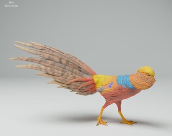 Golden Pheasant Male - UNPAINTED - Animal Den Miniatures
