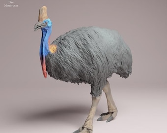 Southern Cassowary - UNPAINTED 3D Resin Figure - Animal Den Miniatures