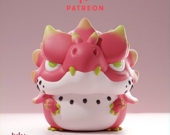 Doragonfruit - UNPAINTED - Grumpii Art Toy