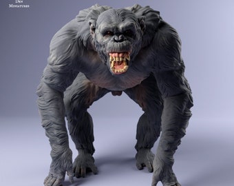 Common Chimpanzee Angry - UNPAINTED - Animal Den Miniatures