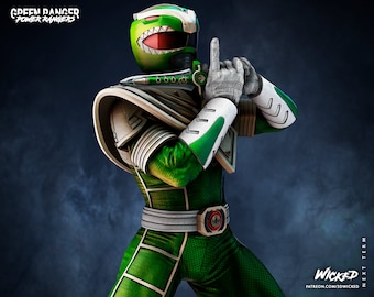 Green Power Ranger - UNPAINTED - Wicked 3D Models