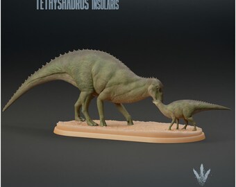 Tethyshadros insularis : Family  - UNPAINTED - Miniature Museum
