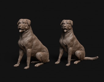 Rottweiler dog sitting - Dino and Dog Miniatures