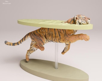 Sumartan Tiger Swimming - UNPAINTED - Animal Den Miniatures