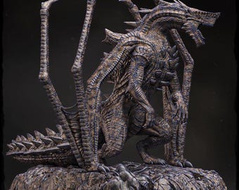 Threxul, the Oilfire Maw - UNPAINTED 3D Resin Figure - Evox Arts