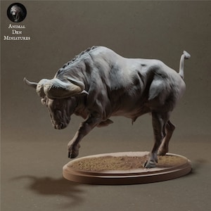 Cape Buffalo Charging - UNPAINTED - Animal Den Miniatures