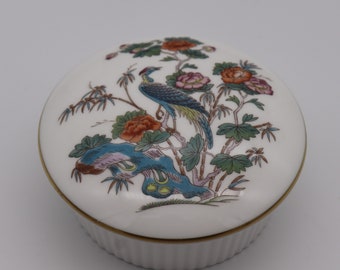 Wedgwood Bone China Kutani Crane Round Trinket