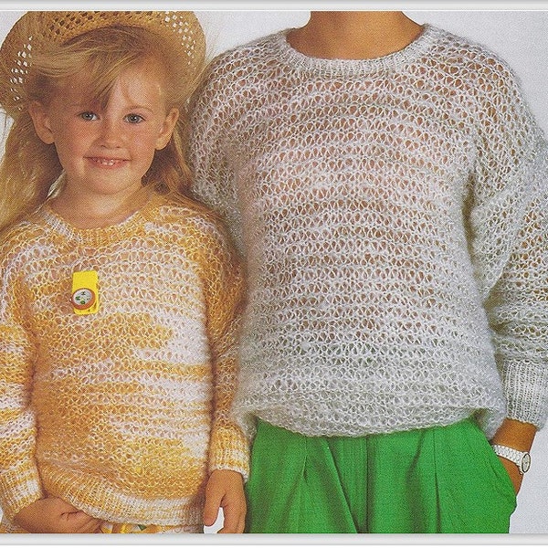 Odd Pins Knitting Pattern Ladies & Childs Top #1
