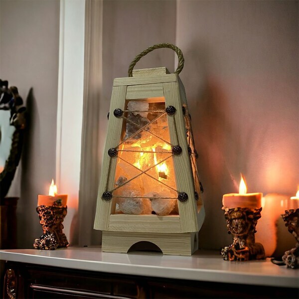 lantern model rock salt lamp