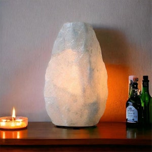 lámpara de sal blanca
