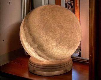 gray globe model salt lamp