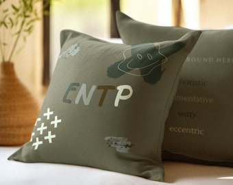 MBTI pillow 4 sizes, Personality Types Pillow, Creative gift idea, Spun Polyester Square Pillow, ENTP pillow