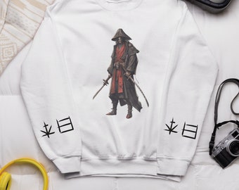 Samurai Spirit Sweatshirt - Quality and Tradition - Sleeve printed (Made By Gorgo)