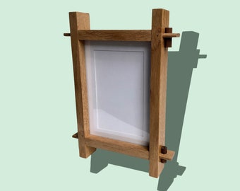 Arts and Crafts frame, 4x6,5x7, 8x10 Multiple sizes,  real joinery, puzzle frame, all natural wood