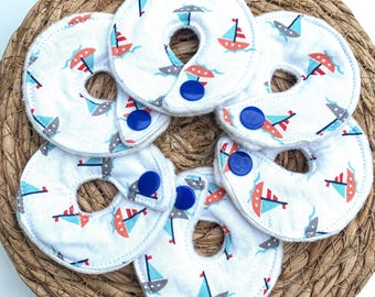 6er Set farbenfrohe und bunte/ G-tube / Gtube Pads / G Tube Pad / Button Pad/ Sondenpads / Pflaster Pads /PEG Schlitzkompresse / Druckknöpfe