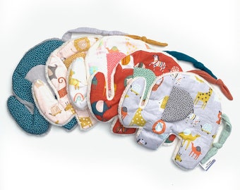 Jouet éléphant crépitant une oreille jouer couverture câline peluche - animaux sauvages - animaux de la jungle matériaux organiques GOTS