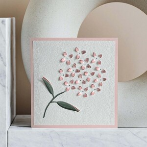 NEUE SVG Digitale Vorlage: „Blooming Dreams Karte“, DIY Grußkarte, Papierblume Handwerk, handgemacht
