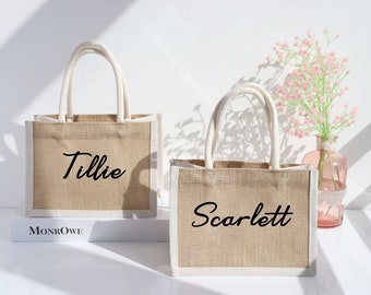 Burlap  hessian Jutte bags bridemaids gift