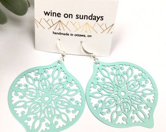 Large Boho Filagree Earrings