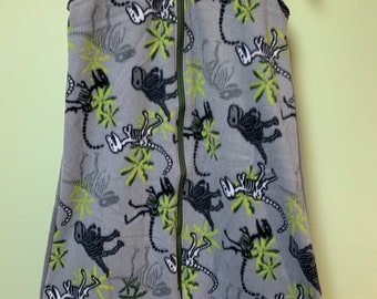 NEW-Fleece-Fossils Dinosaur -Sleep Blanket Sleeper Sack-6-12 M-Custom-Handmade-Last One