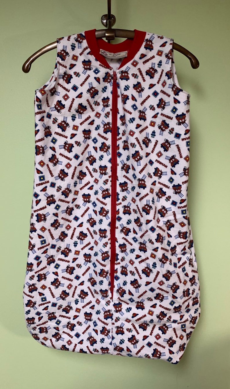NEW-Flannel-Firemen-Blanket Sleep Sleeper Sack-12-24 M-Last One-Ready to Ship