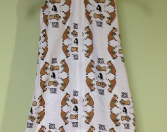 NEW-Knit-YOGI BEAR-Blanket Sleep Sleeper Sack-0-3 Mo-Handmade-Custom