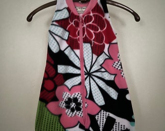 NEW-Fleece-Mod Floral-Blanket Sleep Sleeper Sack-Newborn-Handmade-Custom