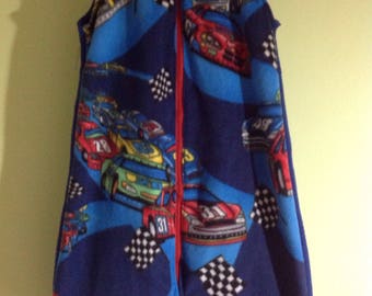 NEW-Fleece-NASCAR-Sleep Blanket Sleeper Sack-12-24 M-Custom-Handmade