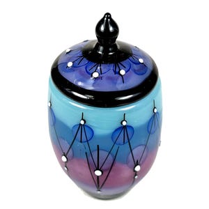 Jarrón relicario de armadura estratificada, recipiente contemporáneo de vidrio con núcleo moldeado mediante soplado de vidrio, un espacio de JC Herrell