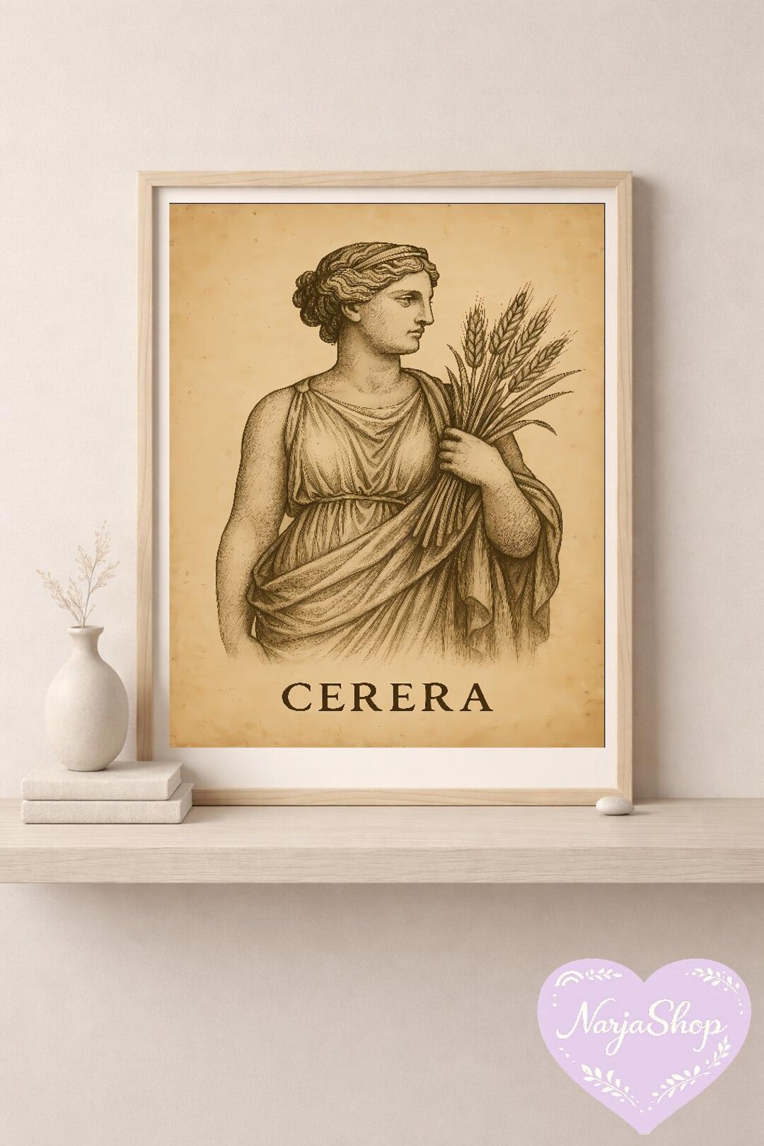 Ceres Goddess Illustration – Vintage Roman Mythology Wall Art Print - Etsy