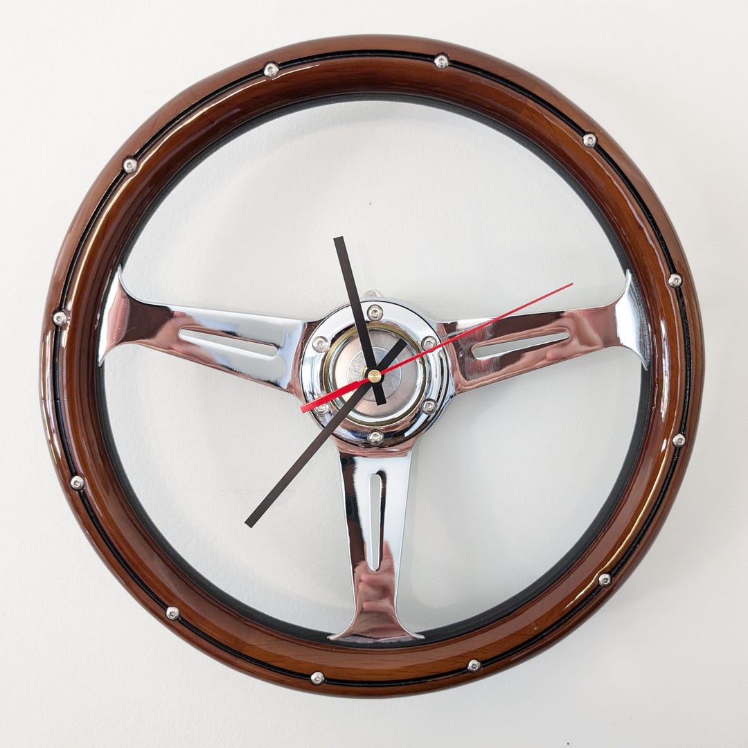 14“ Motorsports Racing Wall Clock, Home Office Decor, Man Cave, Free ...