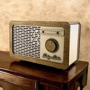 Vintage Radio for Bluetooth Speaker | Laser Cut | Digital File