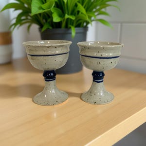 Art Pottery Goblets Chalices Stoneware Set Gift for Any Occasion