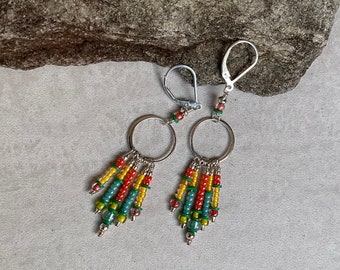 Colorful fringe earrings- Lisa New Design