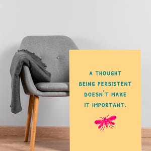 Arte para la Conciencia del TOC (Descarga digital) Afirmaciones ERP. Que un pensamiento sea persistente no lo hace importante.