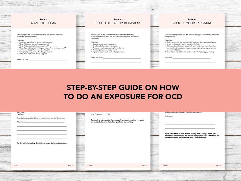 Erp Worksheet Example Step by Step ERP Worksheet for OCD Recovery, Exposure & Response ...