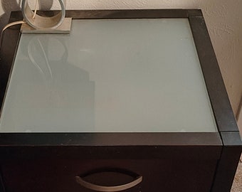 Glass top end table