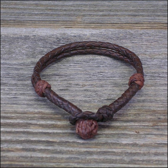 Split Braid Leather Bracelet 