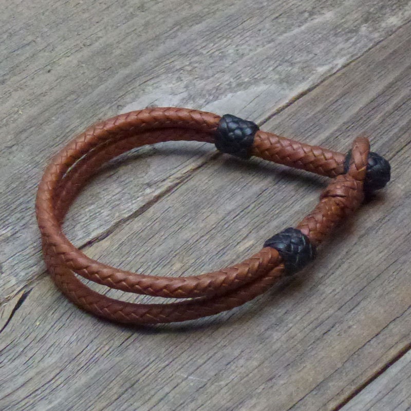 16 Strand Split Braid Leather Bracelet | Etsy