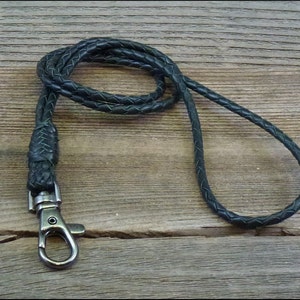 Braided Leather Badge Holder