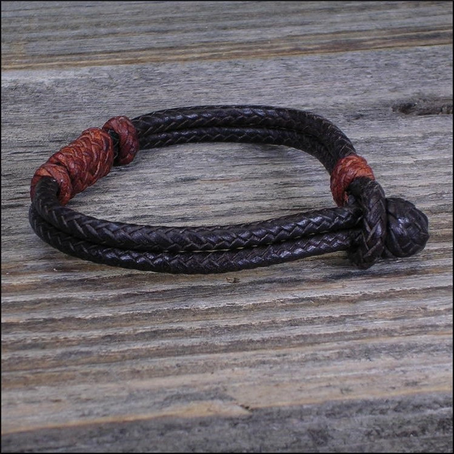 Braided Kangaroo Lace Leather Bracelet - Etsy