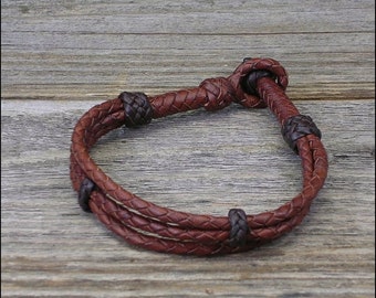 12 Strand Braid Leather Bracelet