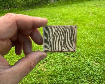 Miniature Zebra Wall Art for Dollhouse or Diorama Decoration – Wood Engraving Pictures