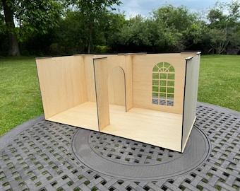 2 Room Dollhouse Roombox | DIY Modular Doll house Kit | 1:6 & 1\12 Scale