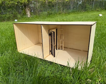 Modular Dollhouse Room Box Kit: 1/6 & 1/12 Scale DIY Miniature