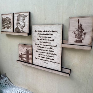 Miniature Wall Shelf Set of 3 – Dollhouse Display Ledges for Paintings & Decor